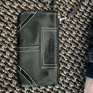 Authentic black Coach wristlet